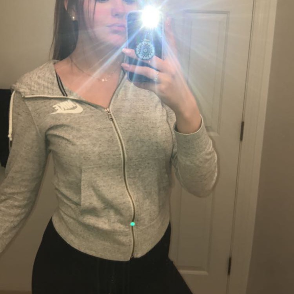 Nike Grey Zipped Hoodie